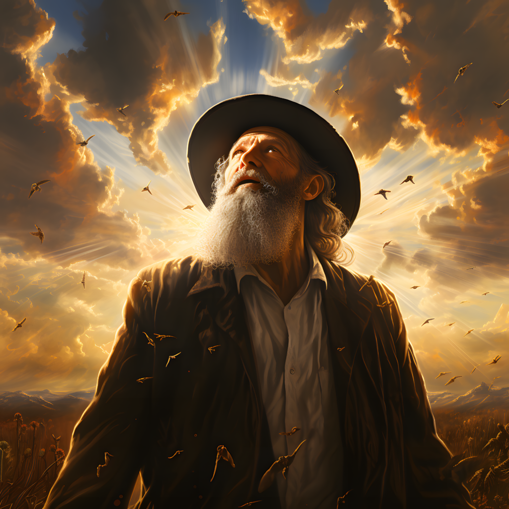 rabbin qui regarde cer le ciel 